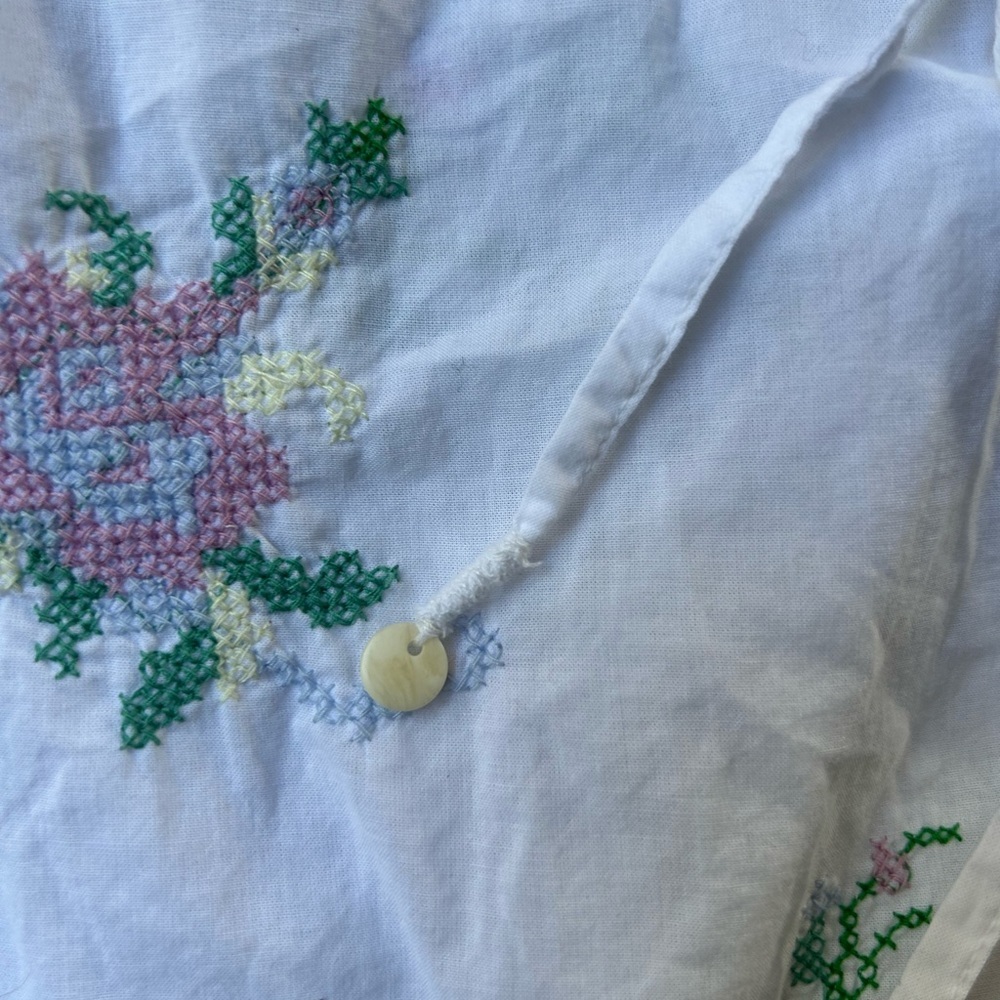 AE Collared Tie Front Embroidered Shirt - Picture 12 of 16